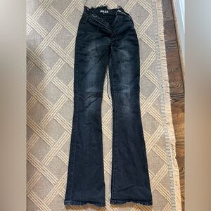 I.AM.GIA Neavah Denim Flare Jean Pants - Charcoal Black, Size Small